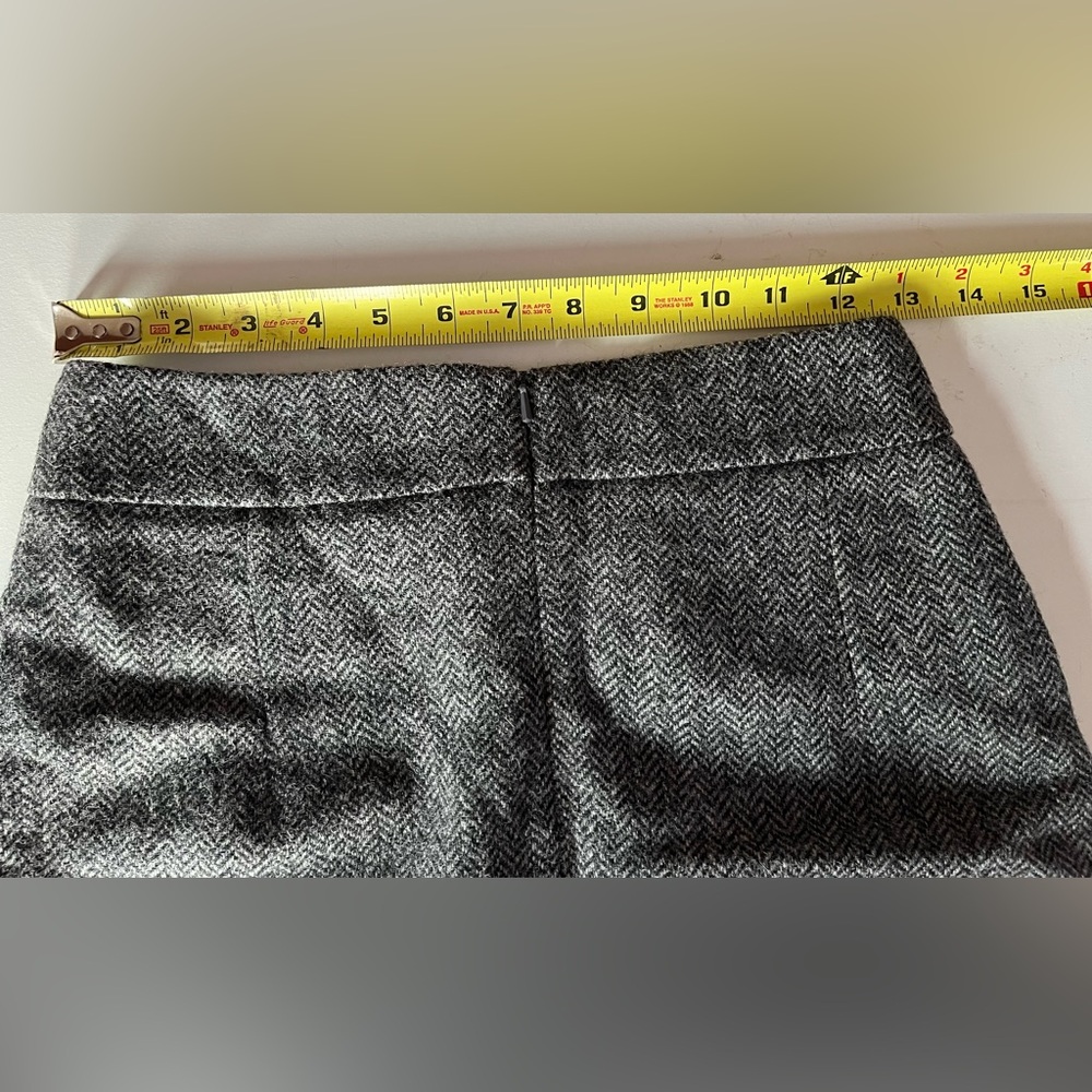 Women’s BODEN British Tweed by Moon Gray Wool A-Line Mini Skirt Pockets Lined 6S - Picture 3 of 8